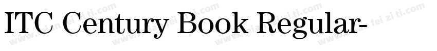 ITC Century Book Regular字体转换